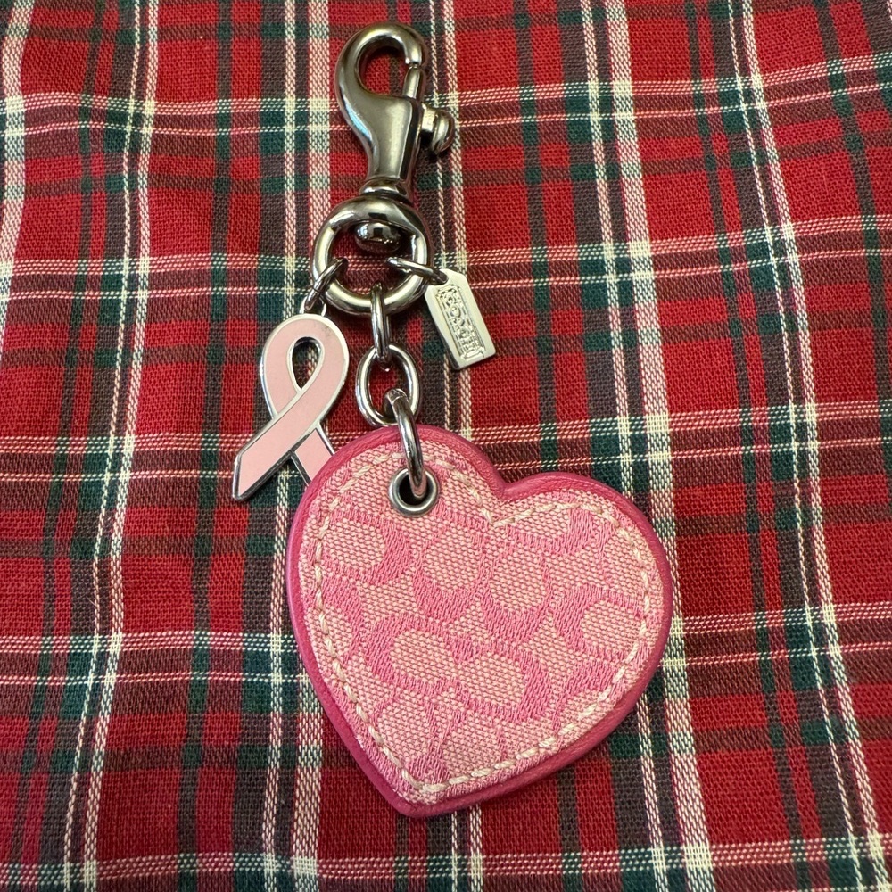 Coach Pink Breast Cancer purse charm